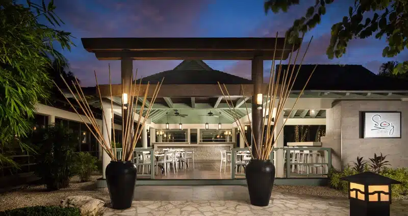 Restaurant Soy met Aziatische sfeer Turks en Caicos