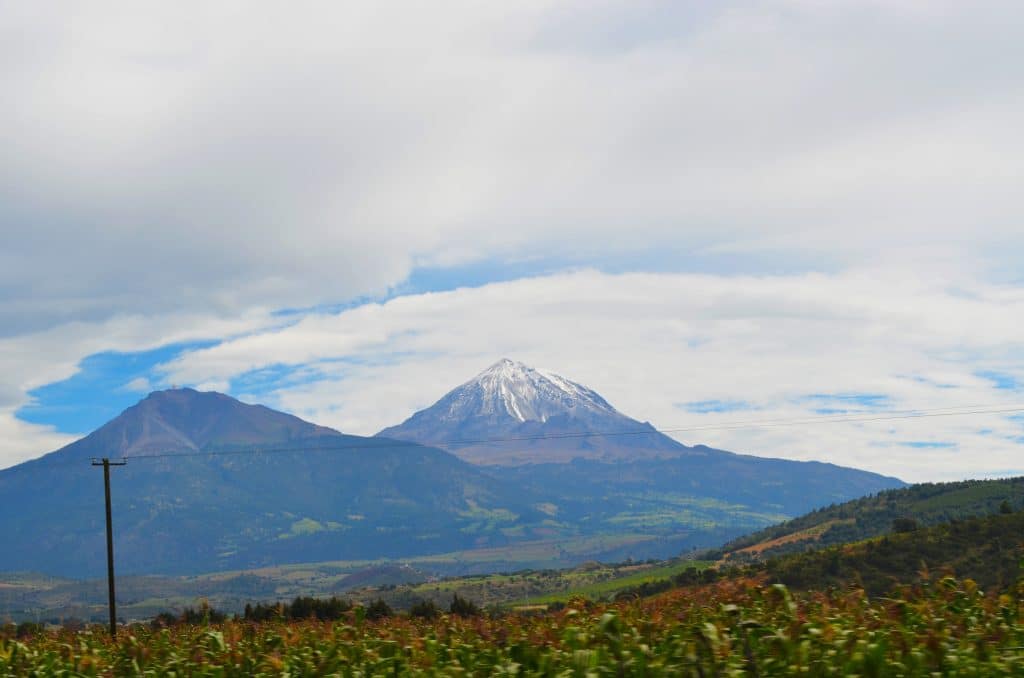 Besneeuwde bergtop bij Orizaba in Mexico