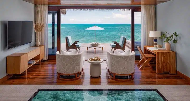 Lounge met uitzicht op zee in Sandals Royal Caribbean