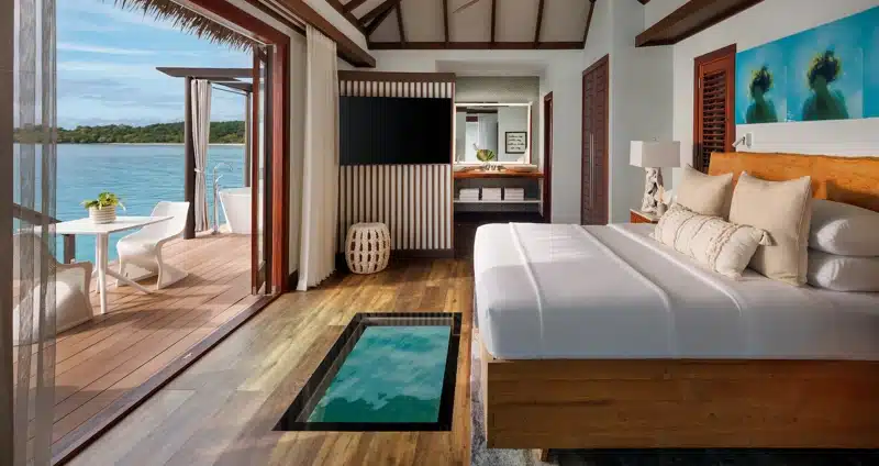 Waterbungalow interieur Sandals South Coast Jamaica