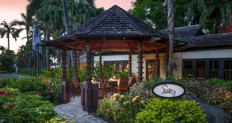 Restauranttuin bij Sandals Grande Antigua