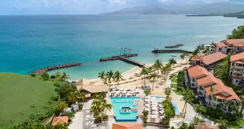 Luchtfoto Sandals Grenada resort