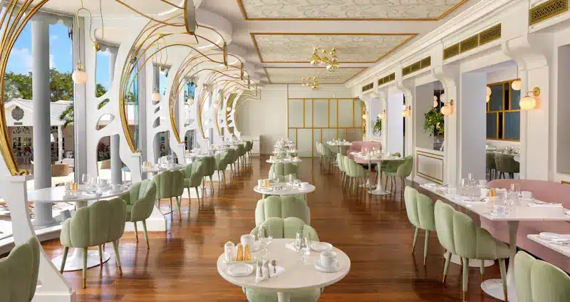 Elegant restaurantinterieur bij Sandals Royal Bahamian