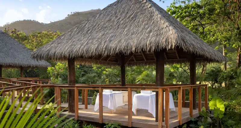 Spa-paviljoen met rieten dak Sandals Saint Vincent