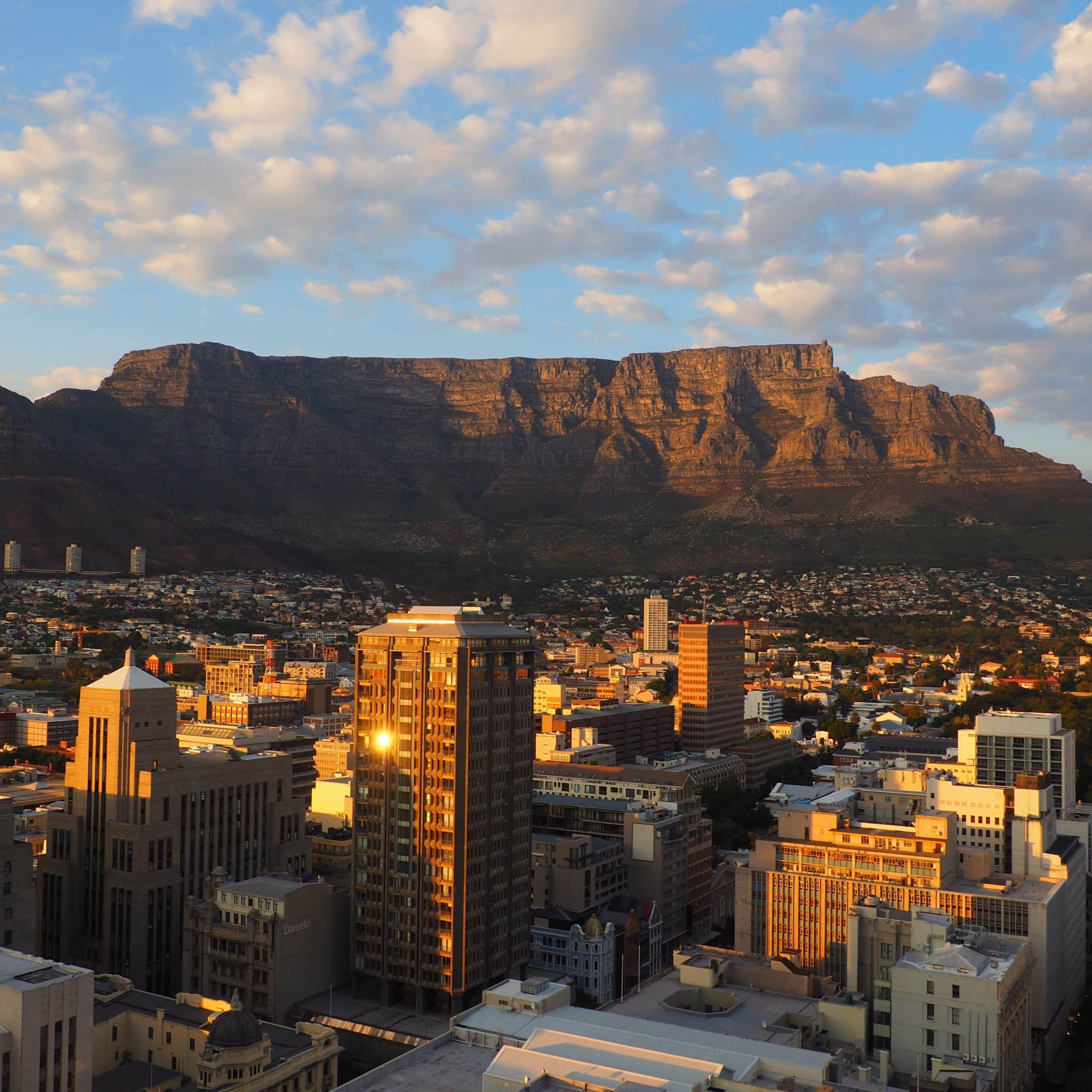 Uitzicht op Kaapstad met Tafelberg, Zuid-Afrika