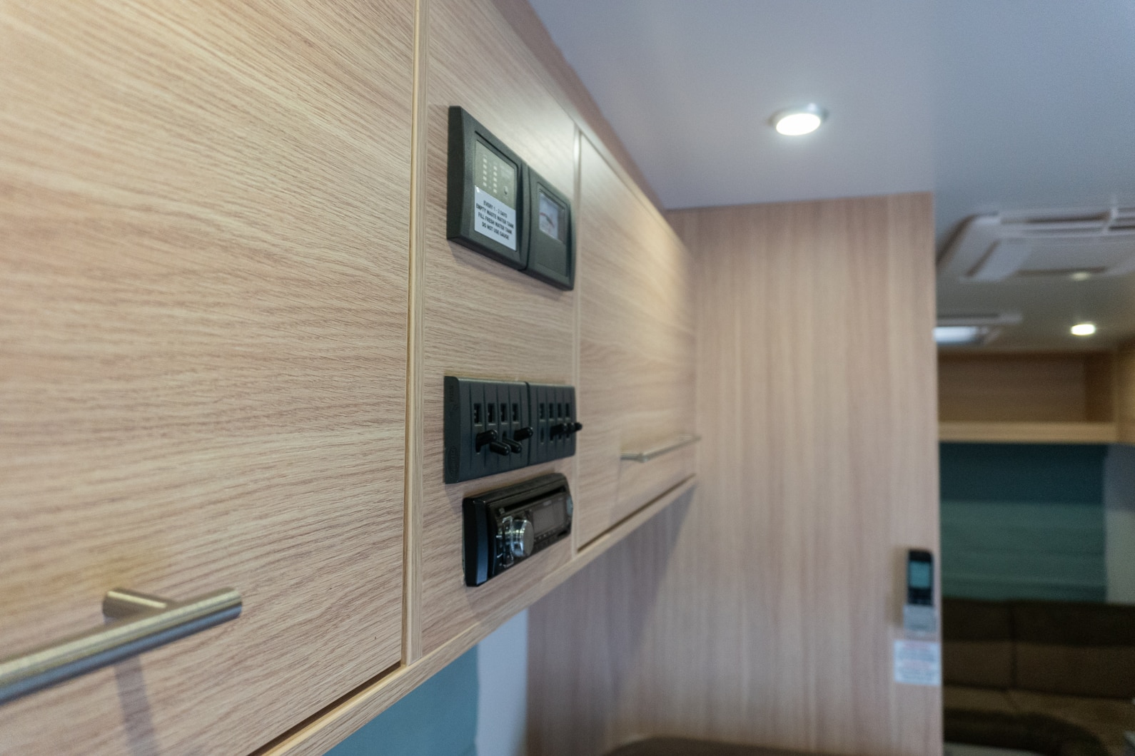 Bedieningspanelen in camper Nieuw-Zeeland
