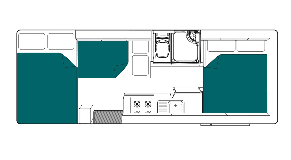 Nachtindeling camper Nieuw-Zeeland