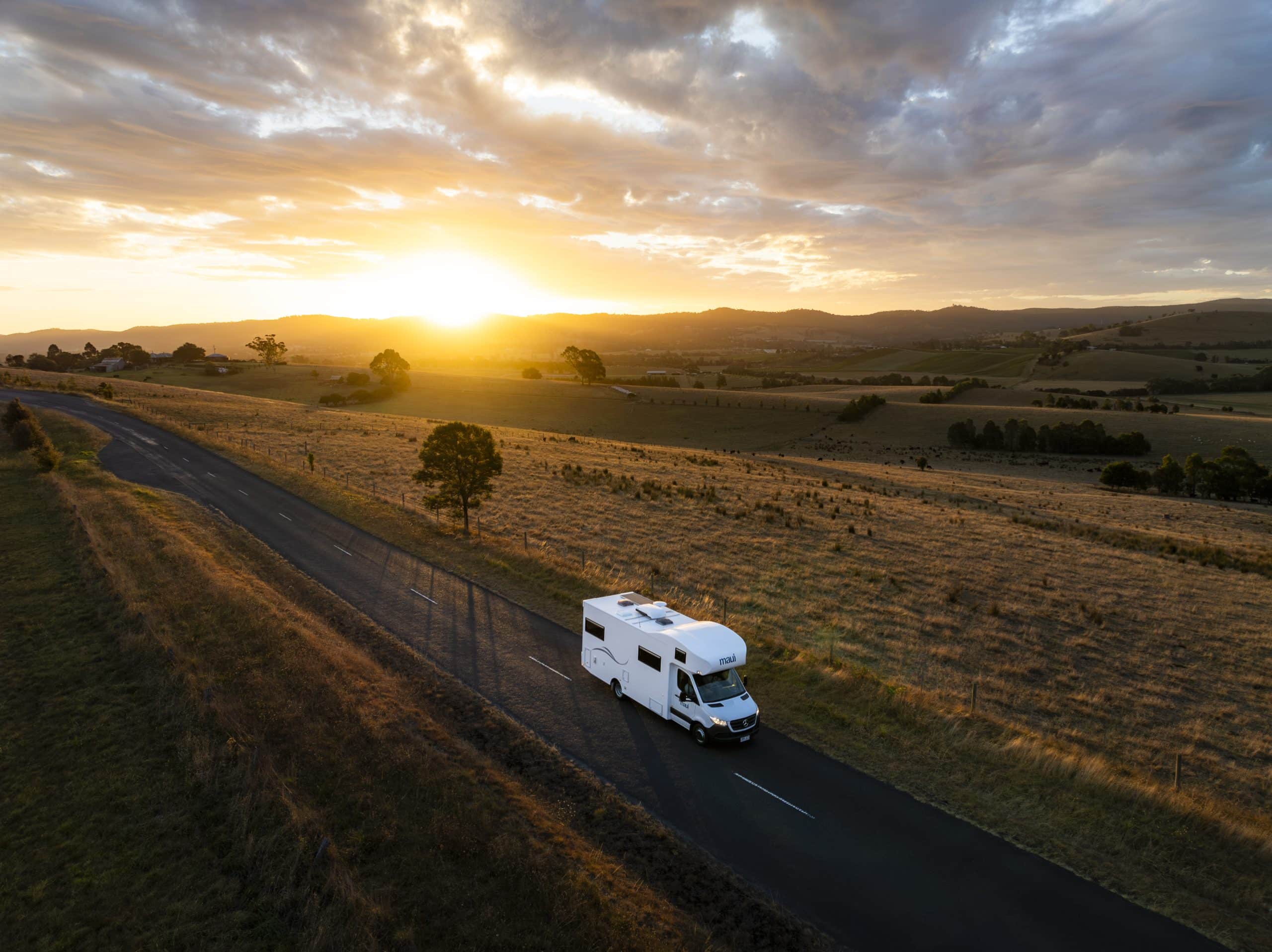 Maui Motorhome River in Australië in Yarra Valley Victoria